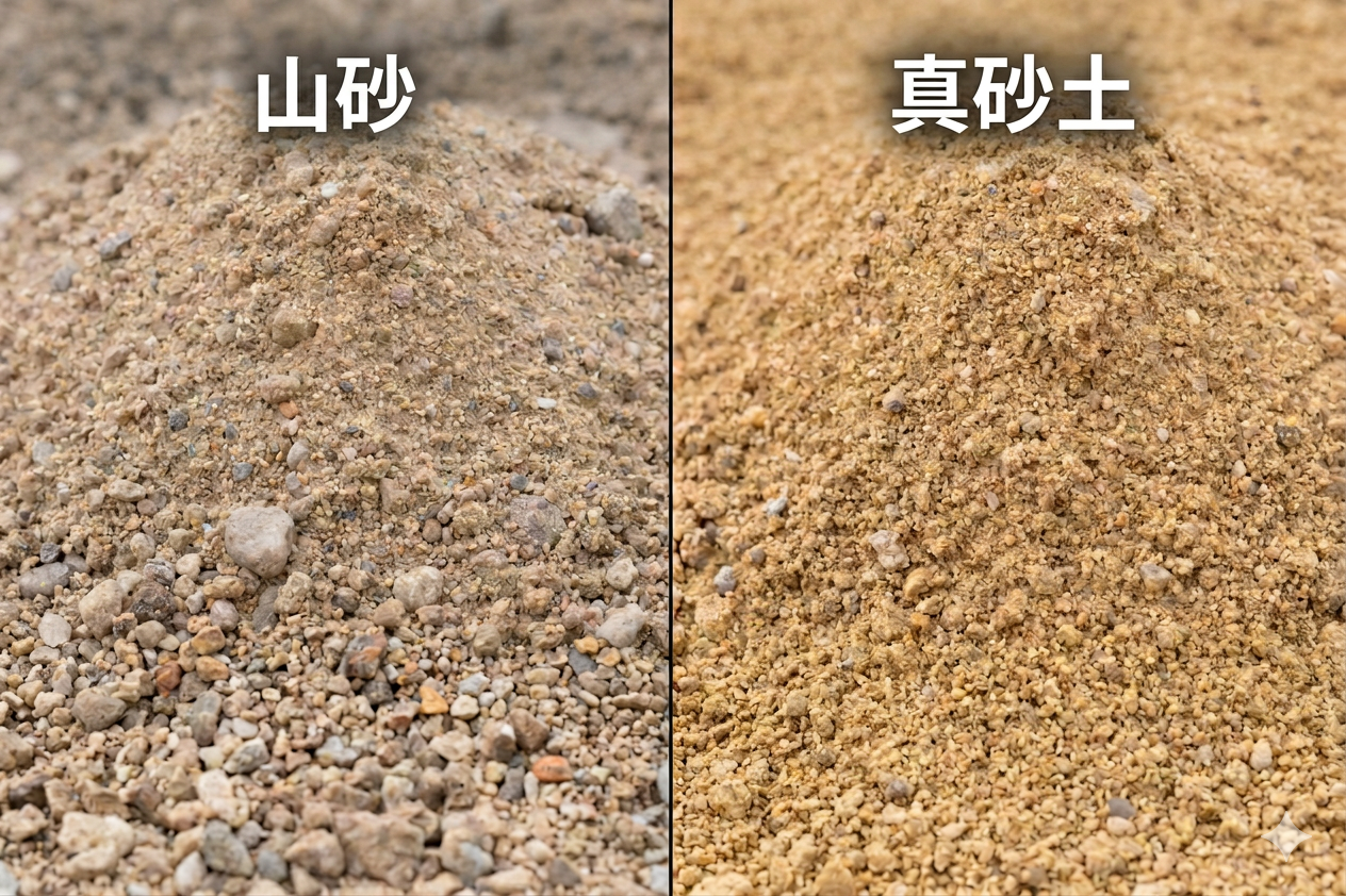 山砂と真砂土の写真