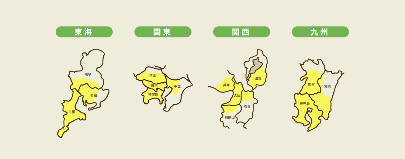 対応エリアのマップイメージ