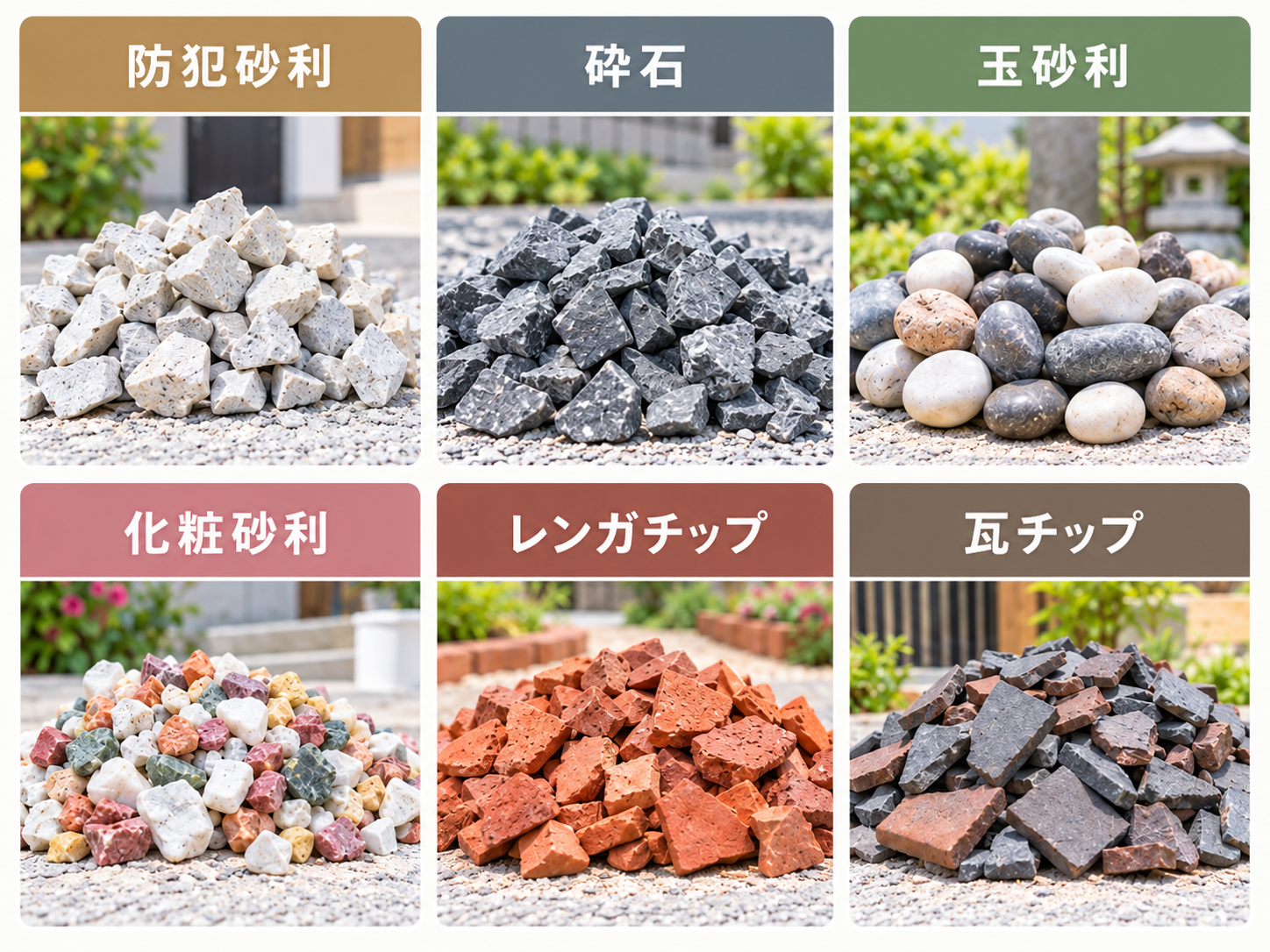 砂利の種類一覧